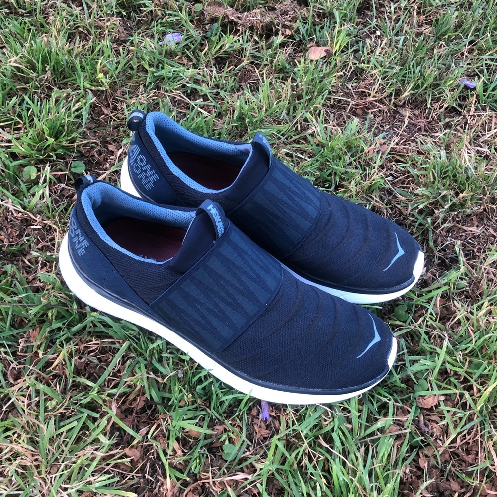 Size 13 men’s Hoka one one slip ons